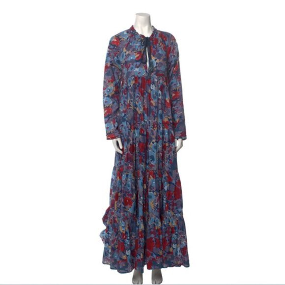 Eywasouls Malibu Floral Print Long Oversized Tent Dress womens XS - Picture 1 of 4